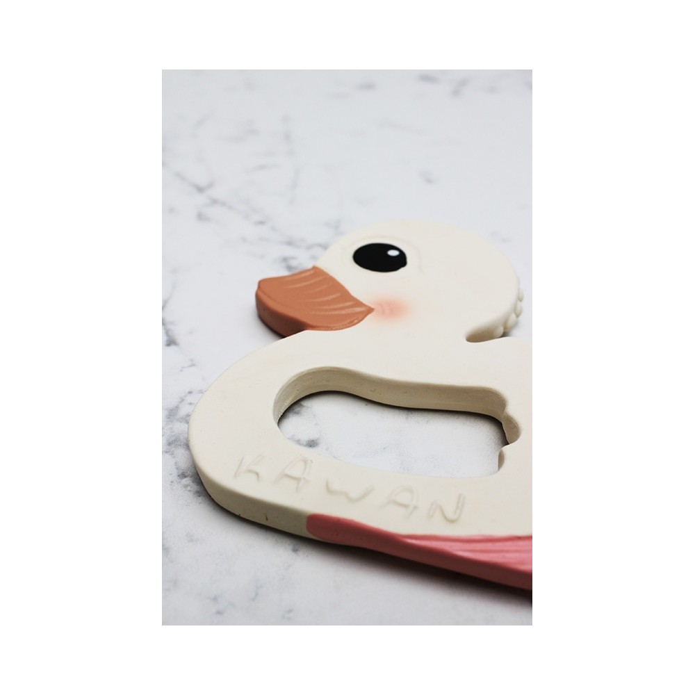 HEVEA Kawan Geschenkset - Beissring + Ring, Sandy Nude