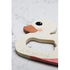 HEVEA Kawan Geschenkset - Beissring + Ring, Tan Beige