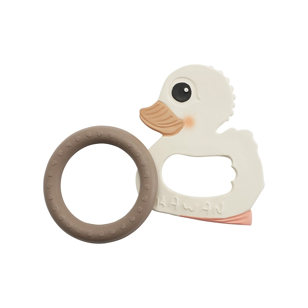 HEVEA Kawan Geschenkset - Beissring + Ring, Tan Beige