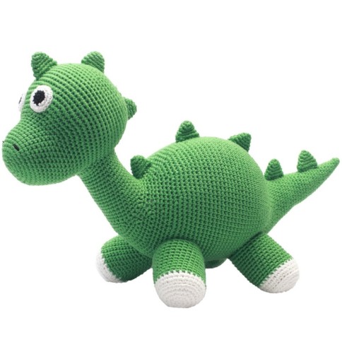 Ours en peluche au crochet, vert Dino