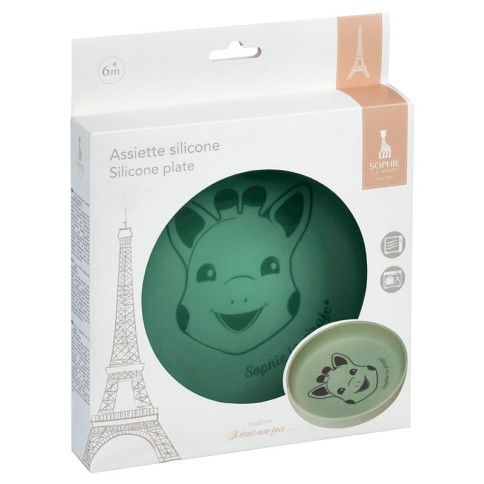 Sophie la girafe Silikon Teller, Grün