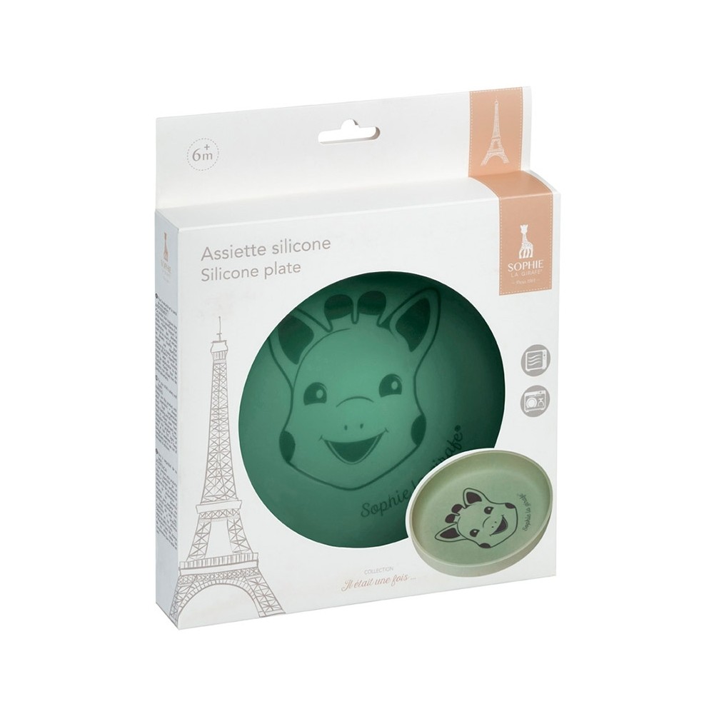 Sophie la girafe Silikon Teller, Grün