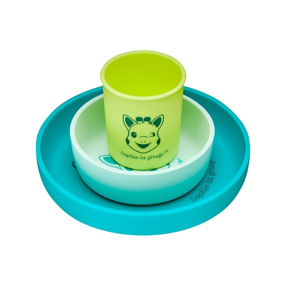 Sophie la girafe Silikon Geschirr-Set, Grün