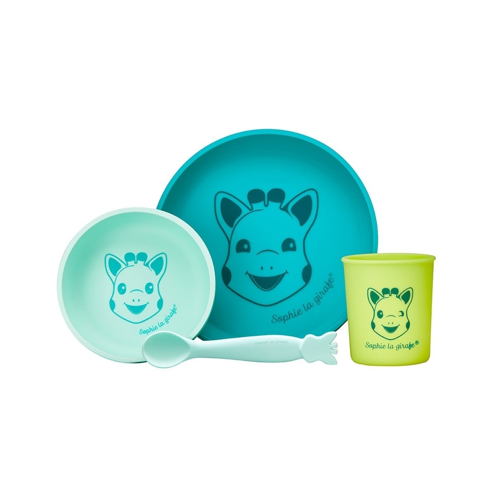 Sophie la girafe Silikon Geschirr-Set, Grün