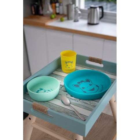 Sophie la girafe Silikon Geschirr-Set, Grün