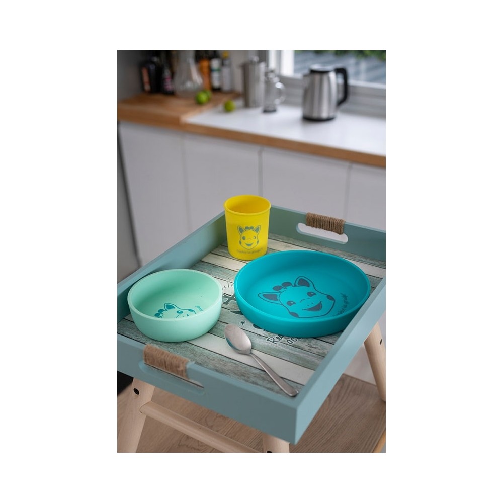 Sophie la girafe Silikon Geschirr-Set, Grün