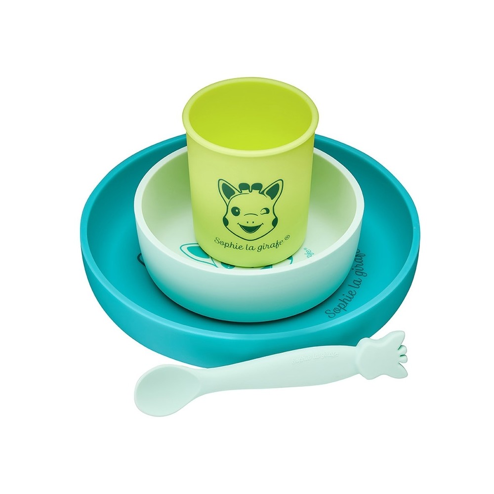 Sophie la girafe Silikon Geschirr-Set, Grün