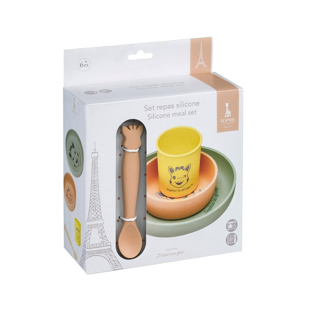 Sophie la girafe Silikon Geschirr-Set, Sand