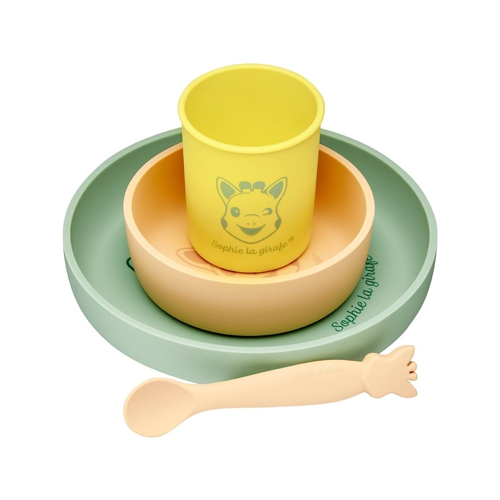 Sophie la girafe Silikon Geschirr-Set, Sand