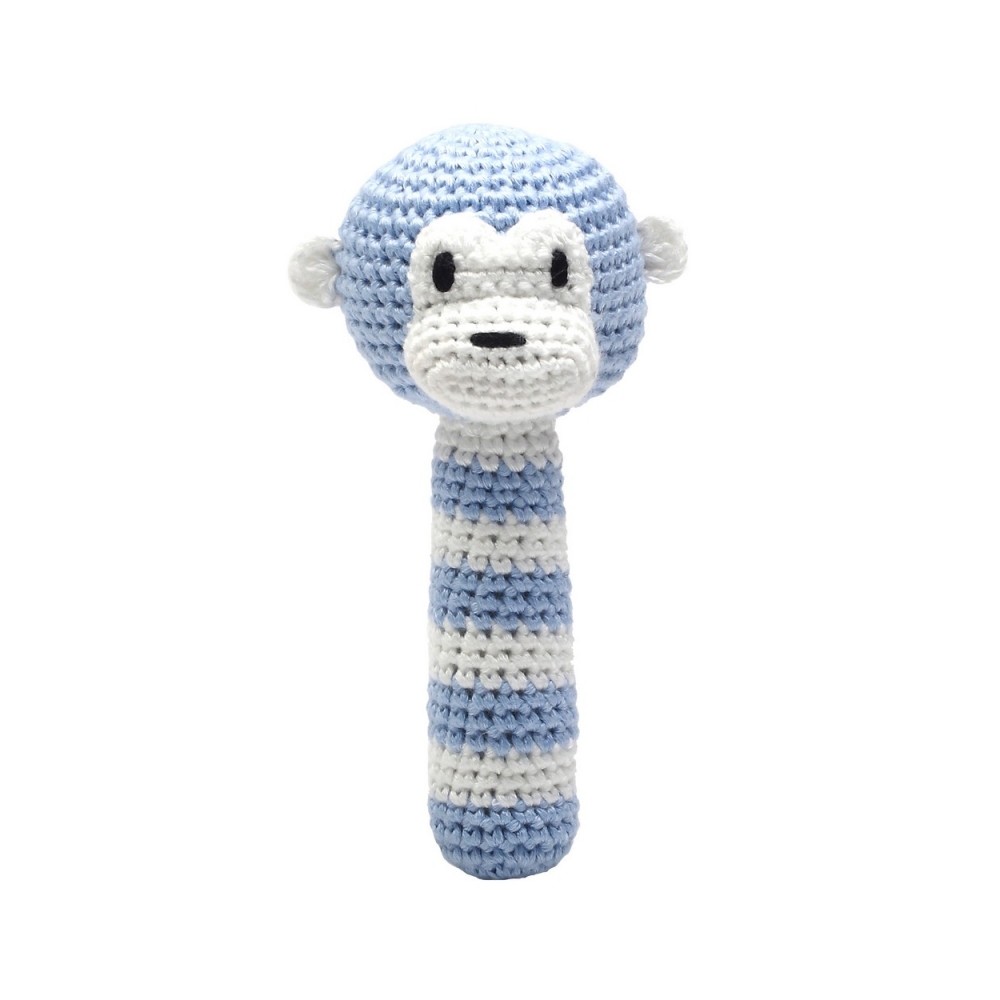 natureZoo Barre de bruissement au crochet, singe bleu clair