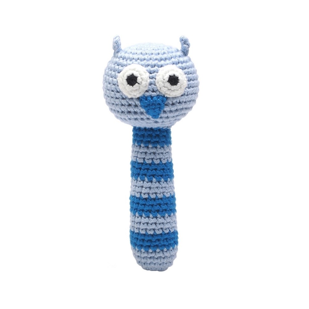natureZoo hochet, hibou bleu clair