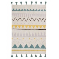 Tapis Azteca Naturel Vintage Bleu