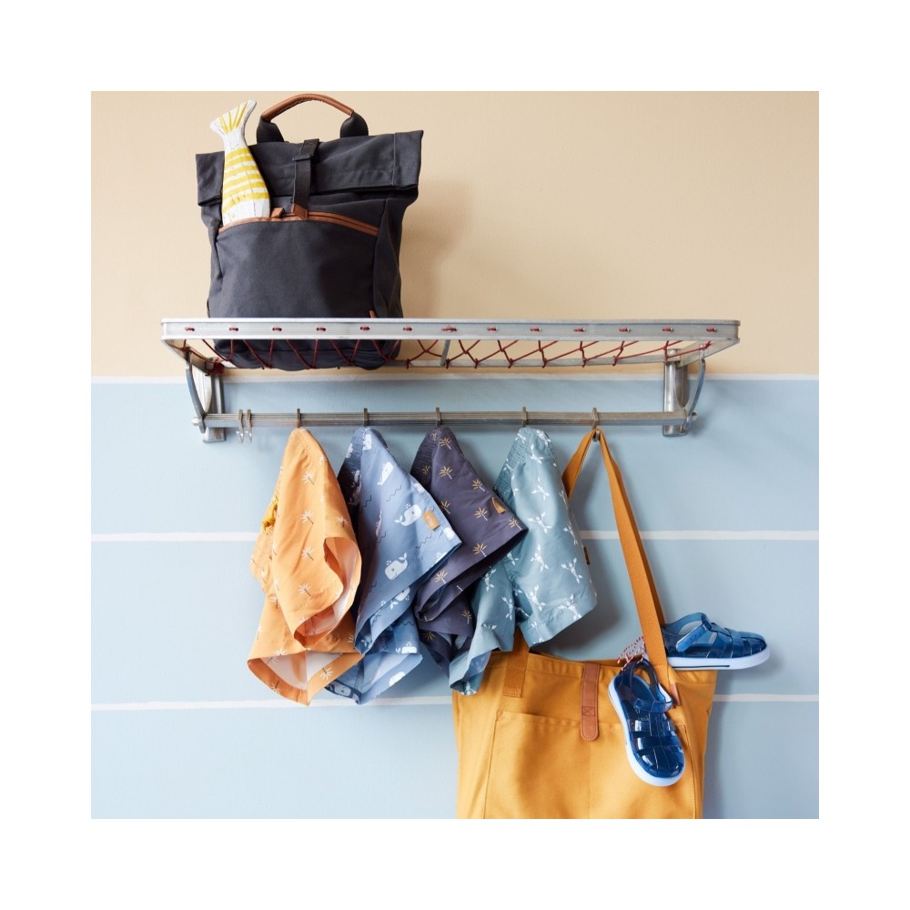 UV Badeshorts, Palmtree Steel Gray - 122-128 cm