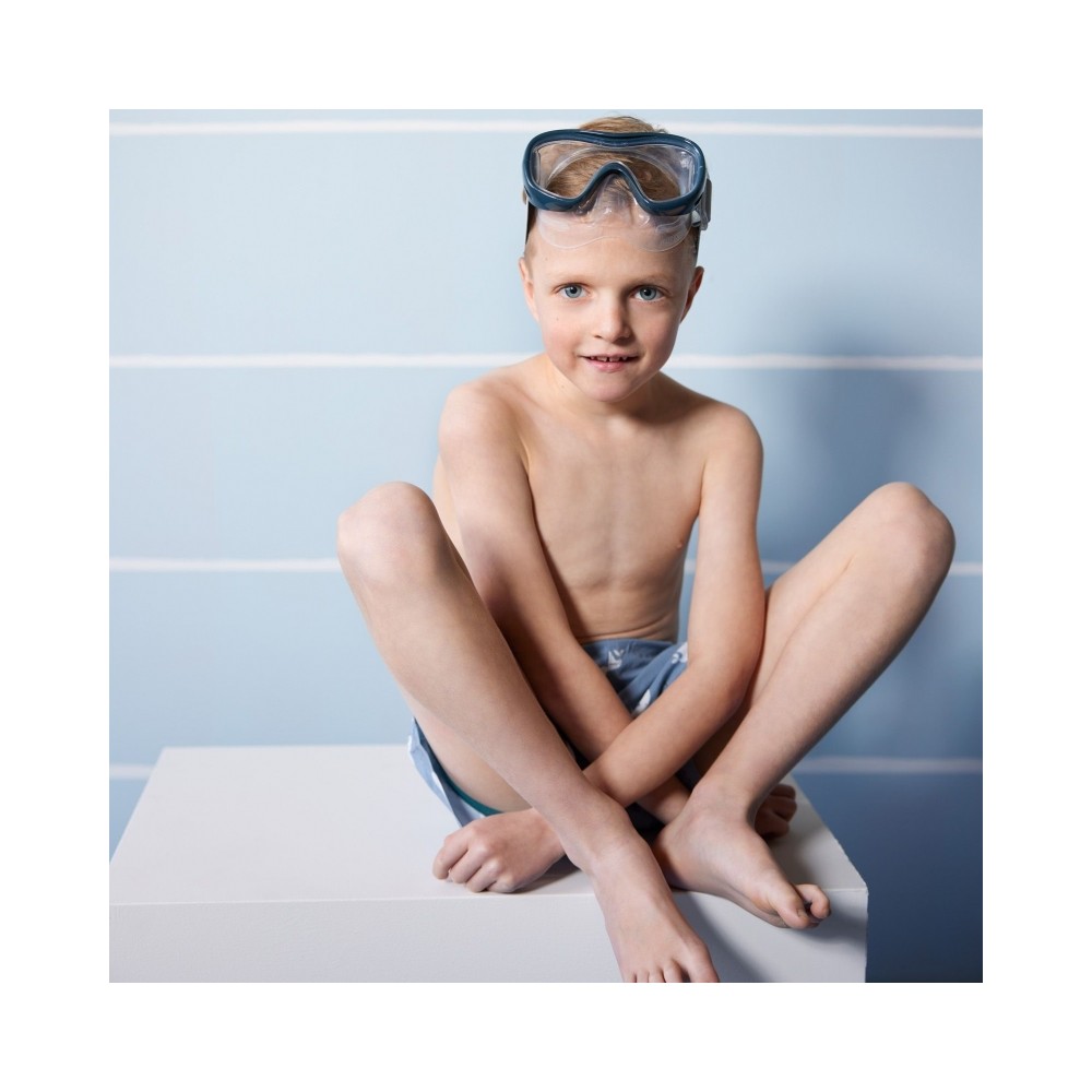 UV Badeshorts, Palmtree Steel Gray - 122-128 cm