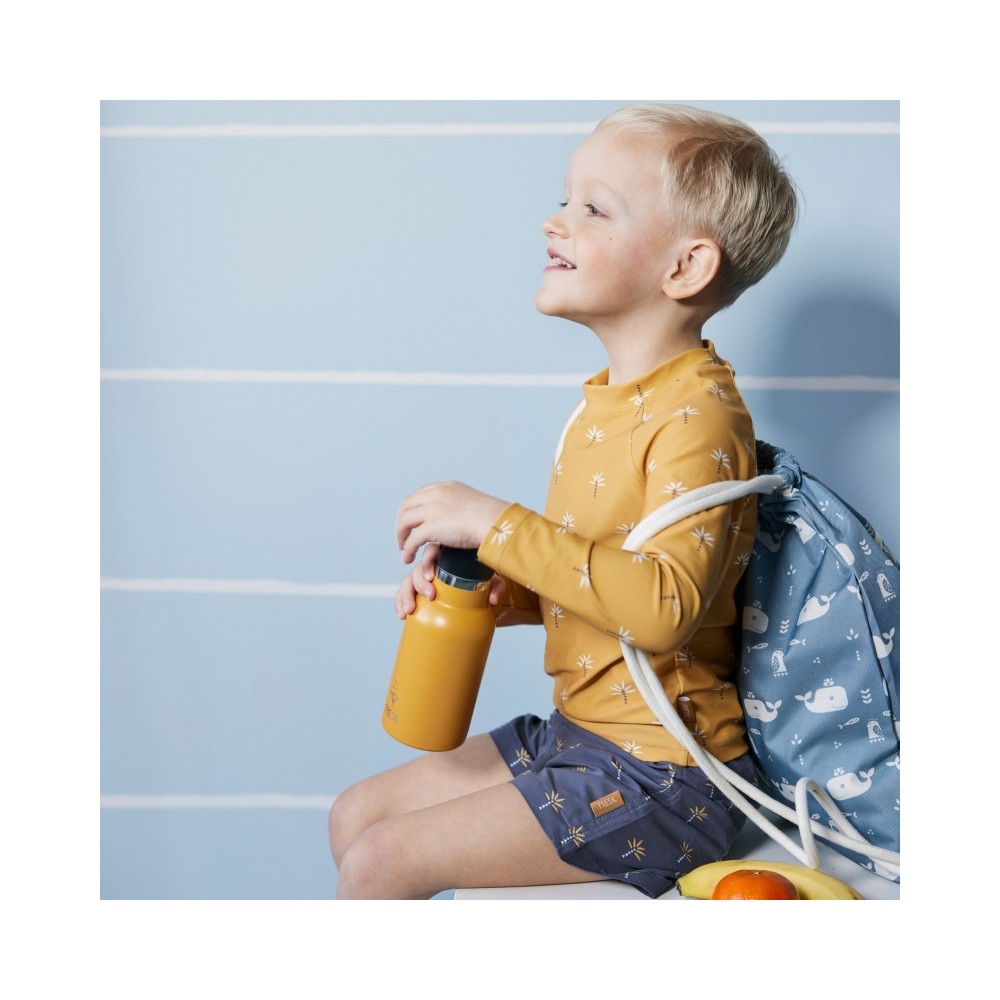 UV Badeshorts, Palmtree Steel Gray - 122-128 cm