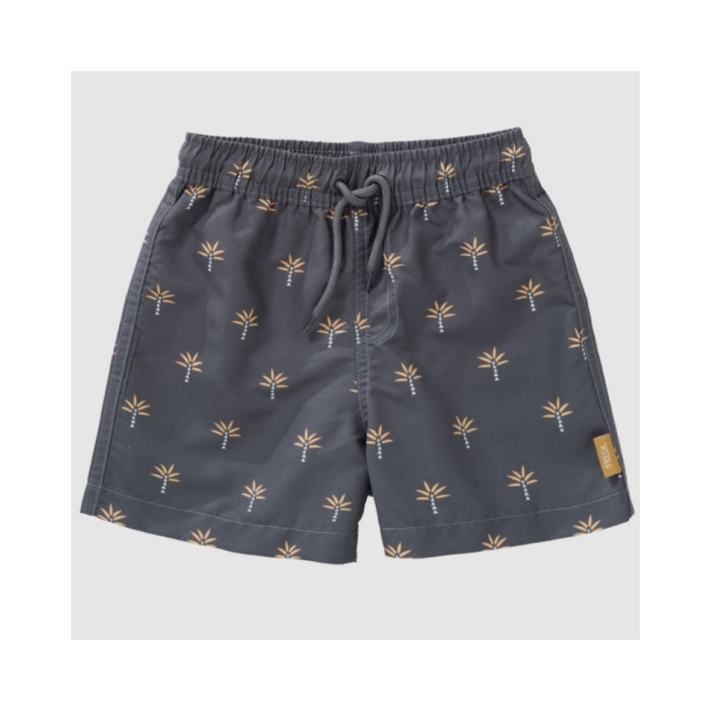 UV Badeshorts, Palmtree Steel Gray - 122-128 cm