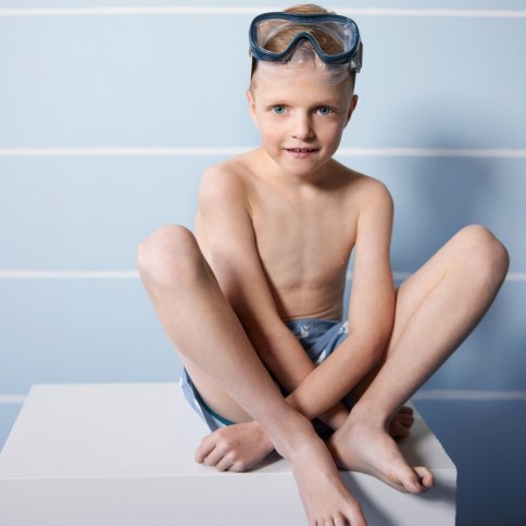 UV Badeshorts, Palmtree Ochre, 122-128 cm