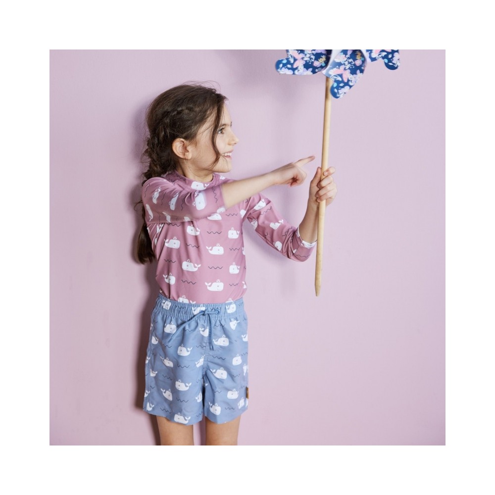 Fresk UV Shirt langarm, Whale Blue Fog - 62/68