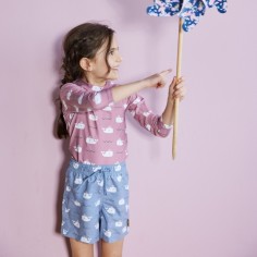 Fresk UV Shirt langarm, Whale Blue Fog - 62/68