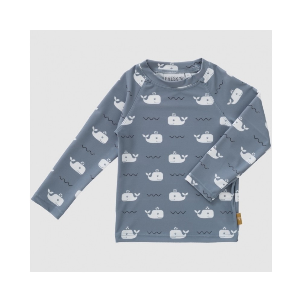 Fresk UV Shirt langarm, Whale Blue Fog - 62/68