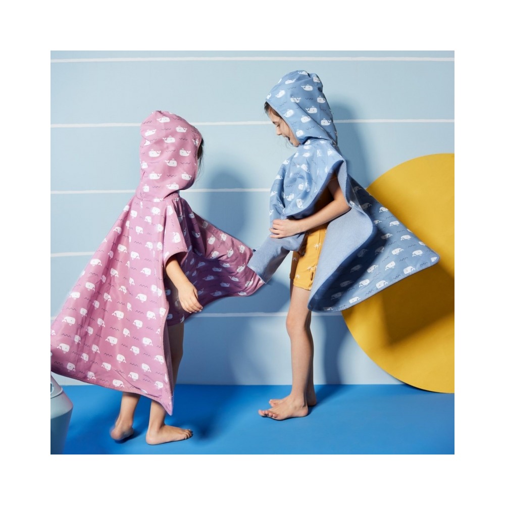 Badetuch Poncho, Whale Blue Fog