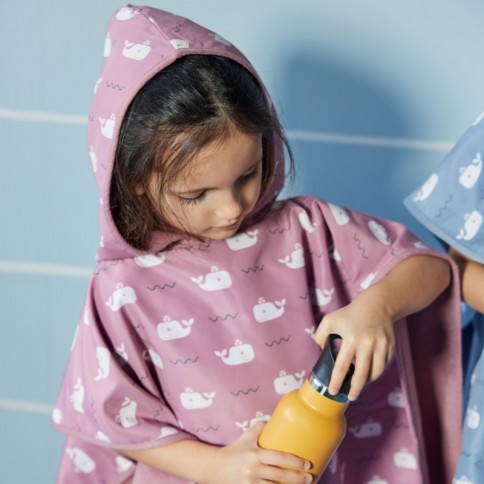 Badetuch Poncho, Whale Blue Fog