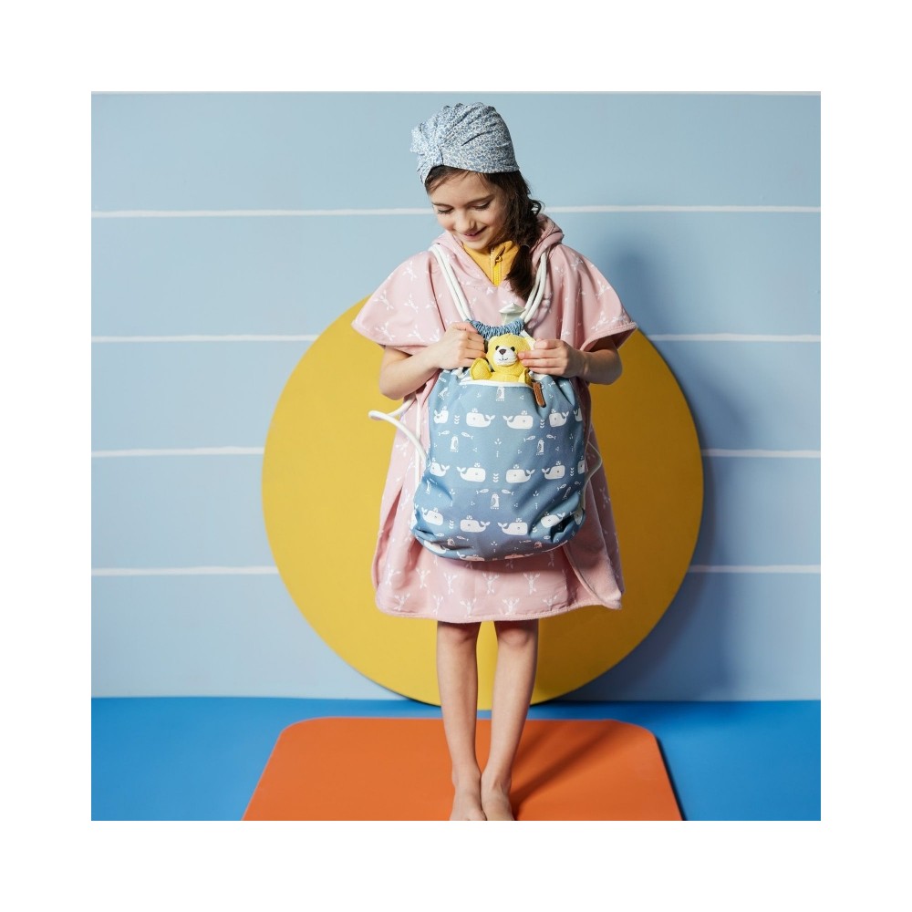 Badetuch Poncho, Whale Blue Fog