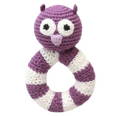 natureZoo Crochet Raing hochet, Dunkel Lilacous Owl