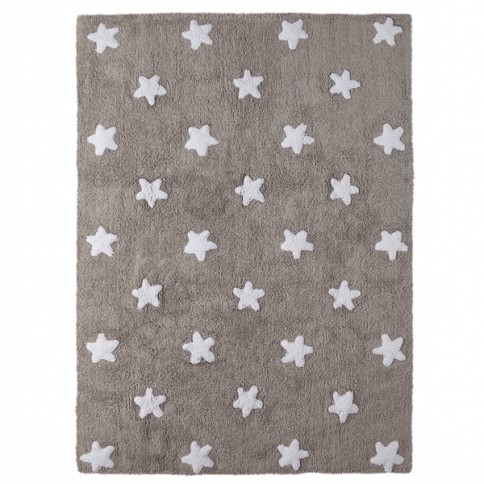 Teppich Linen Stars White