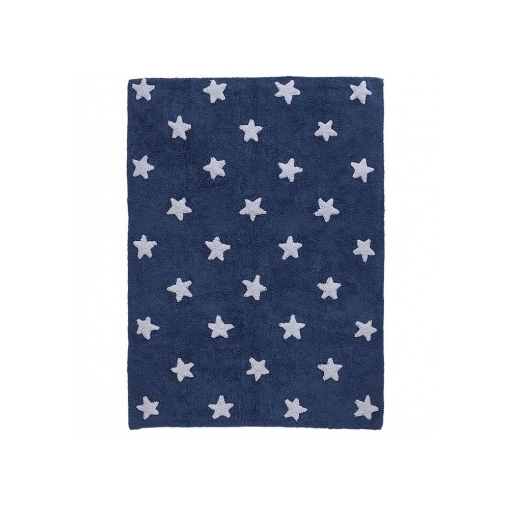 Tapis marine étoiles blancs
