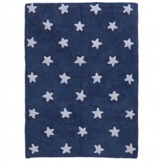Tapis marine étoiles blancs