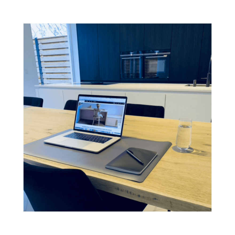 Schreibtischmatte, Granitgrau