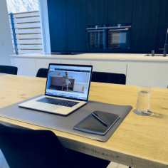 Schreibtischmatte, Granitgrau