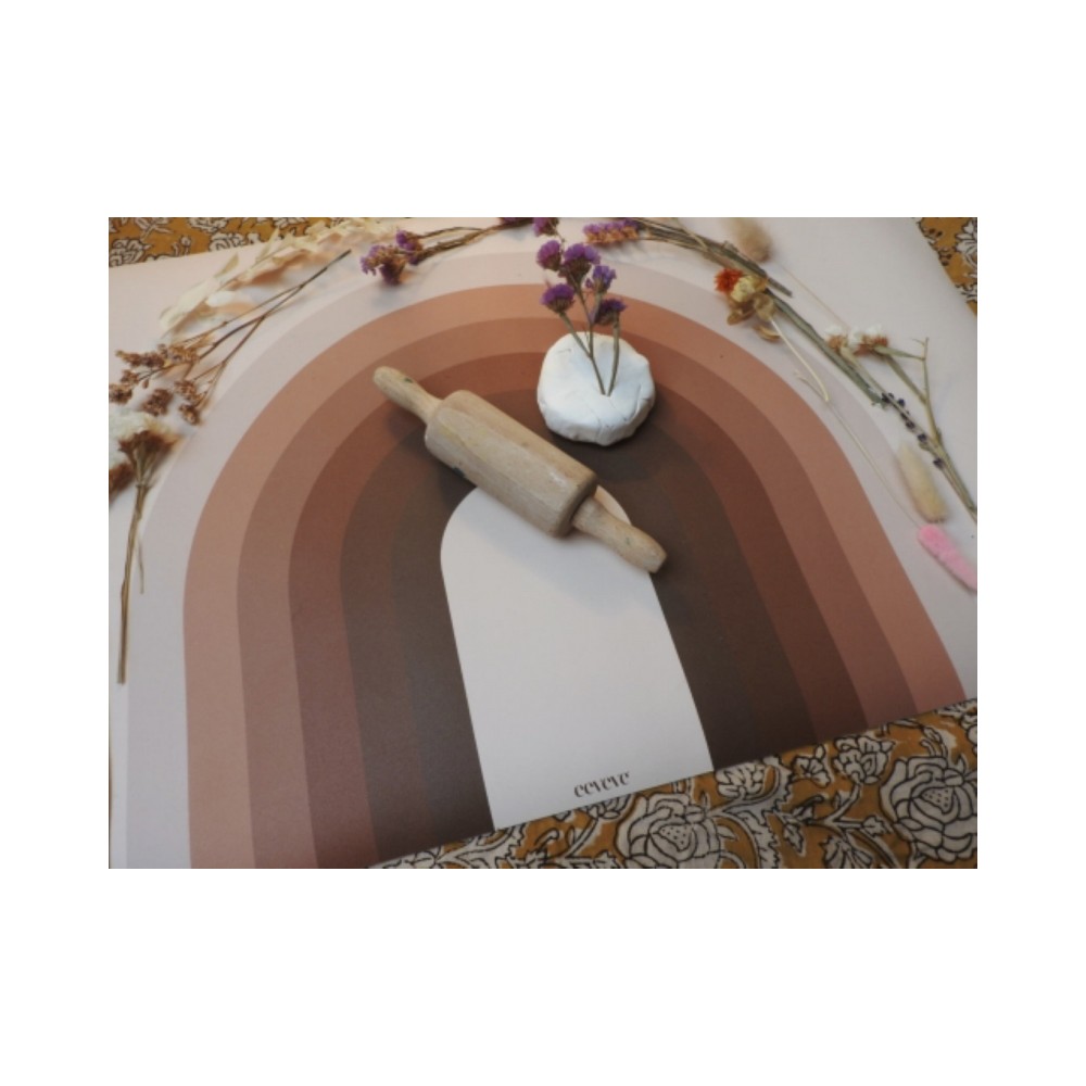 Schreibtischmatte Retro-Leinen, Pfirsich