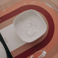 Schreibtischmatte Retro-Leinen, Pfirsich