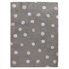 Teppich Topos Tricolor Grey Pink