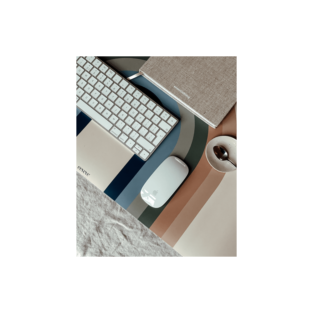 Schreibtischmatte Retro-Leinen Seiheki, Grün