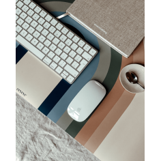 Schreibtischmatte Retro-Leinen Seiheki, Grün