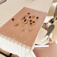 Schreibtischmatte Punkte, Zimt