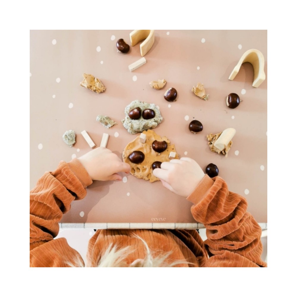 Schreibtischmatte Punkte, Zimt