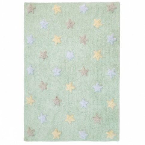 Teppich Tricolor Stars Soft Mint