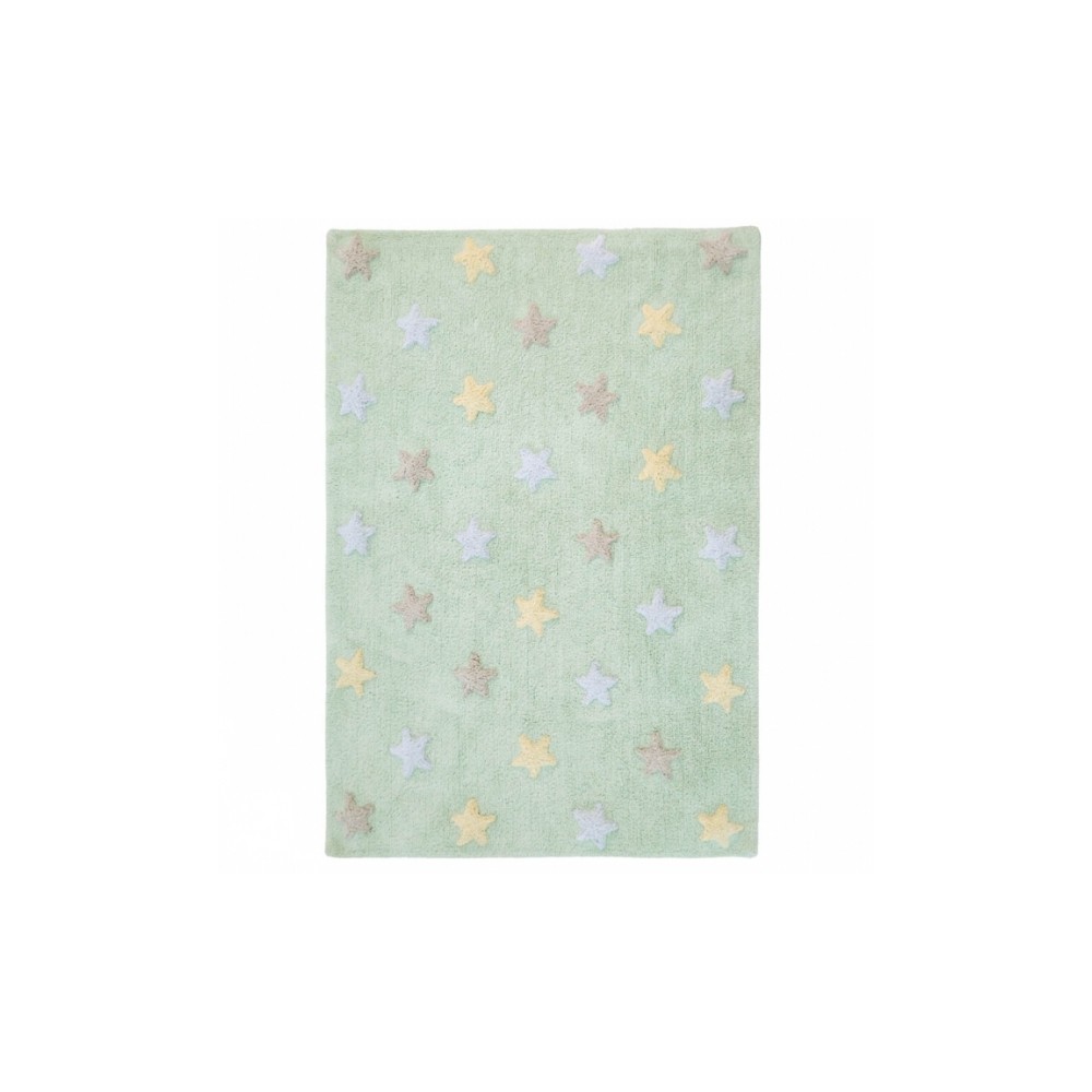 Teppich Tricolor Stars Soft Mint