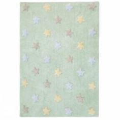 Teppich Tricolor Stars Soft Mint
