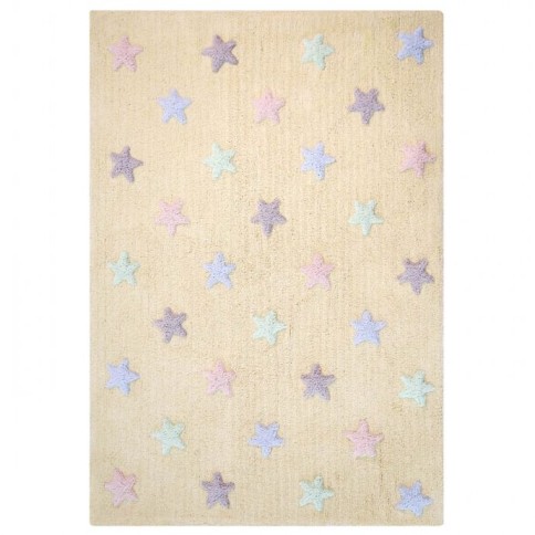 Teppich Tricolor Stars Vanilla