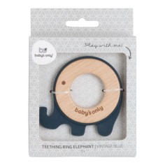 Babys Only Beissring-Elefant, Vintage Blue