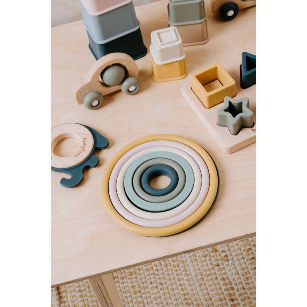 Babys Only Beissring-Elefant, Vintage Blue