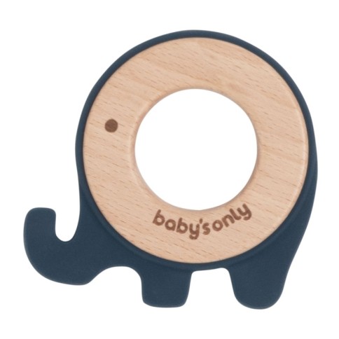 Babys Only Beissring-Elefant, Vintage Blue