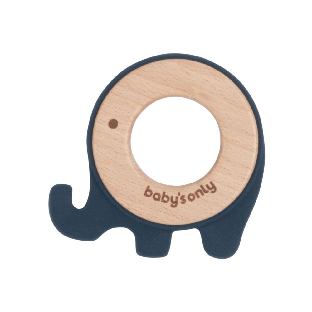 Babys Only Beissring-Elefant, Vintage Blue