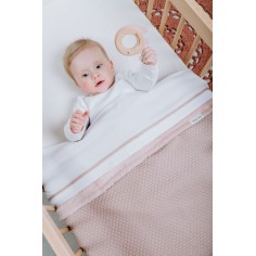 Babys Only Gitterbettdecke Teddyfutter Sky, Alt rosa 100x135