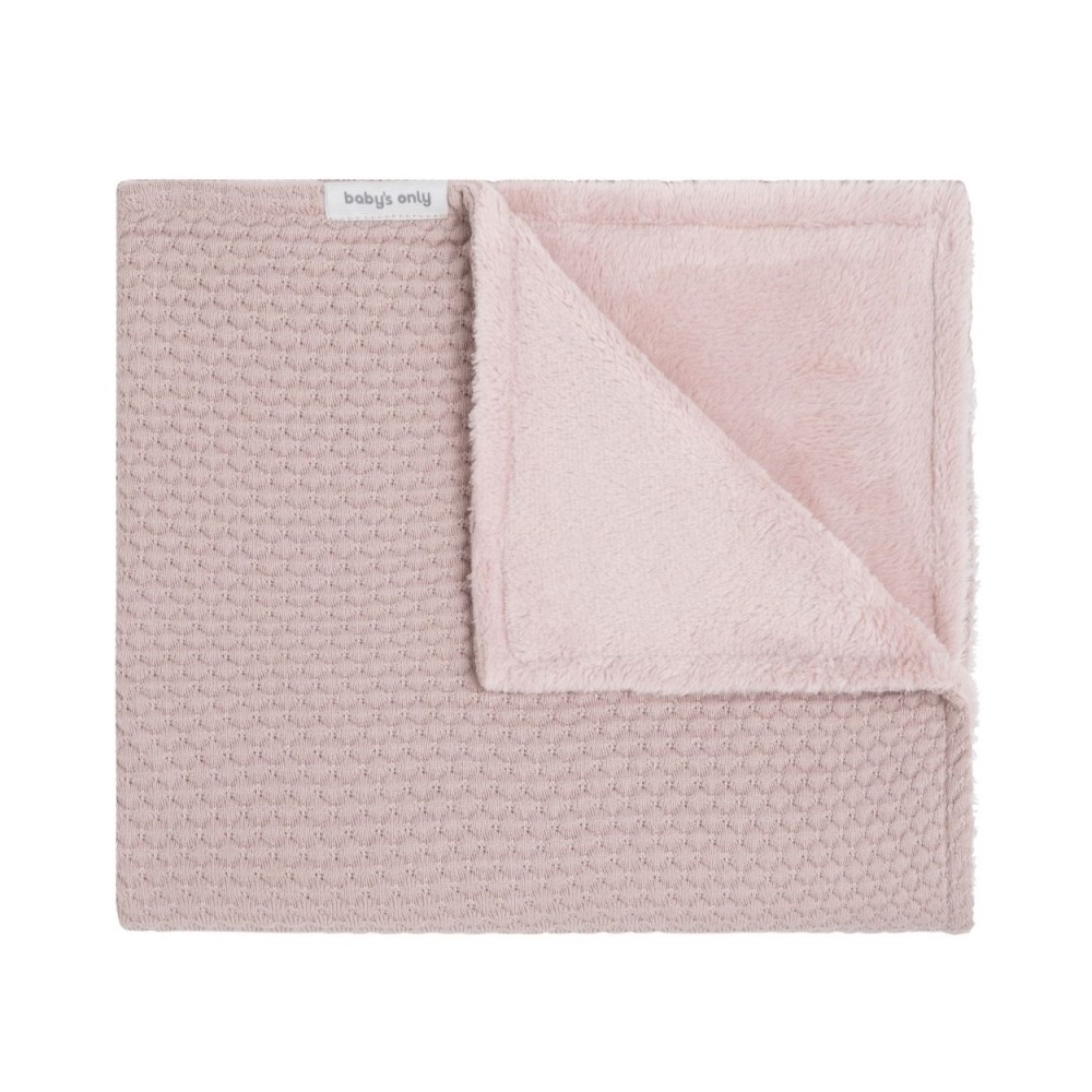Babys Only Gitterbettdecke Teddyfutter Sky, Alt rosa 100x135